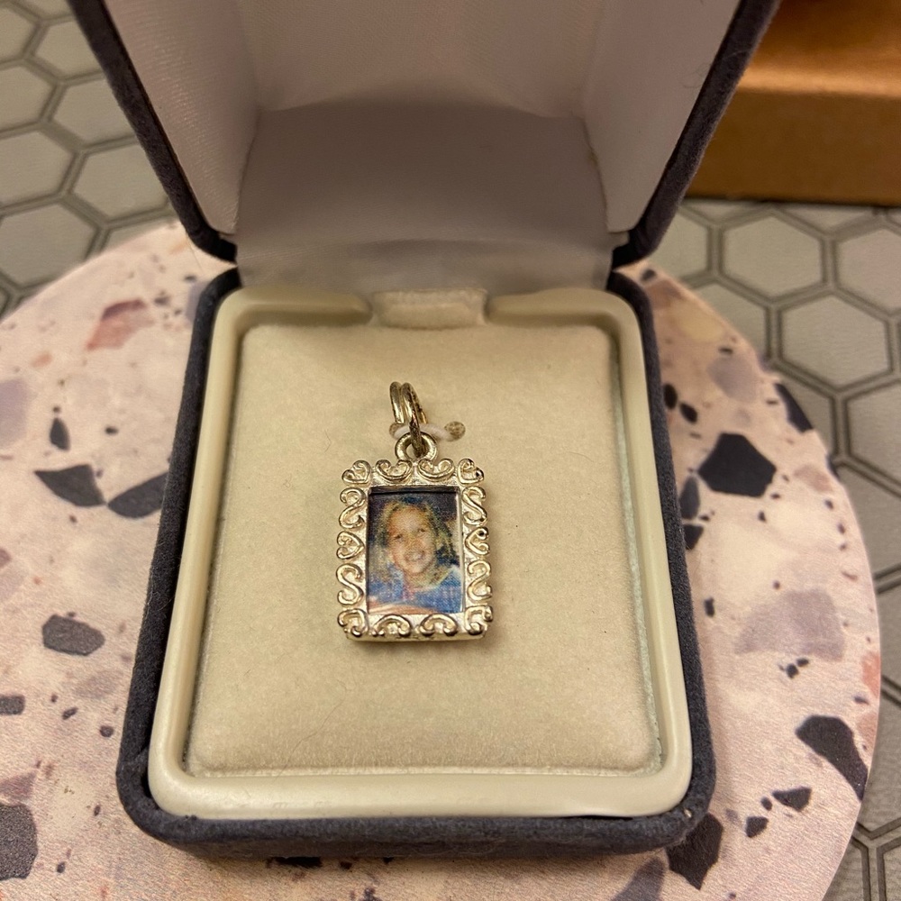 Sterling silver photo charm